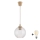 Brilagi - Pendente LED suspenso por cabo RETRO GLASS 1xE27/60W/230V Ø 18 cm bege/transparente