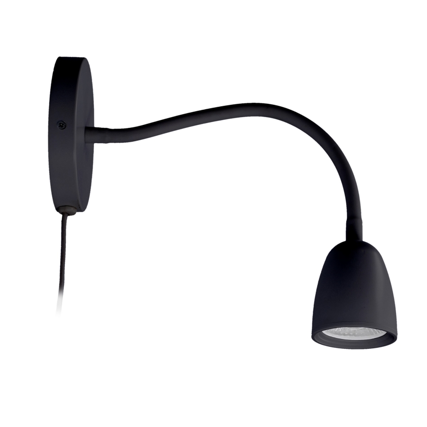 Brilagi - Pequeno candeeiro de parede LED com regulação LED/4W/230V preto