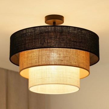 Brilagi - Plafon ASPEN LUNETA 1xE27/15W/230V diâmetro 45 cm preto/bege/crème