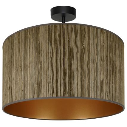 Brilagi - Plafon Boston Roller 1xE27/15W/230V Ø 45 cm palha castanha/dourado