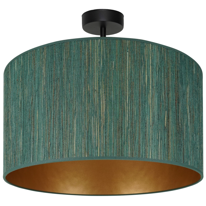 Brilagi - Plafon Boston Roller 1xE27/15W/230V diâmetro 45 cm palha verde/dourado