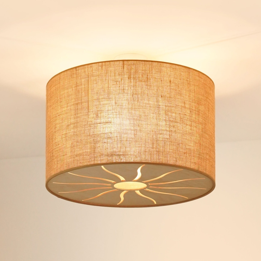 Brilagi - Plafon COUNTRY ROLLER 1xE27/15W/230V diâmetro 50 cm bege