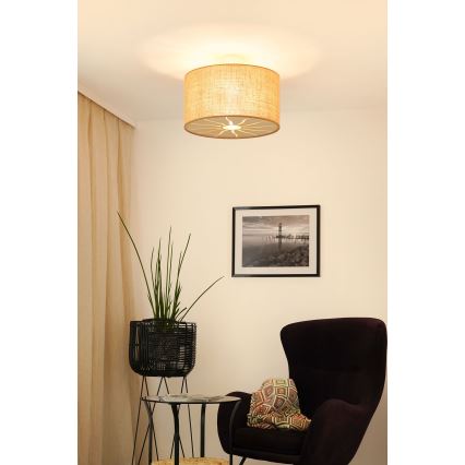 Brilagi - Plafon COUNTRY ROLLER 1xE27/15W/230V diâmetro 45 cm bege