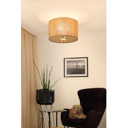 Brilagi - Plafon COUNTRY ROLLER 1xE27/15W/230V diâmetro 50 cm bege