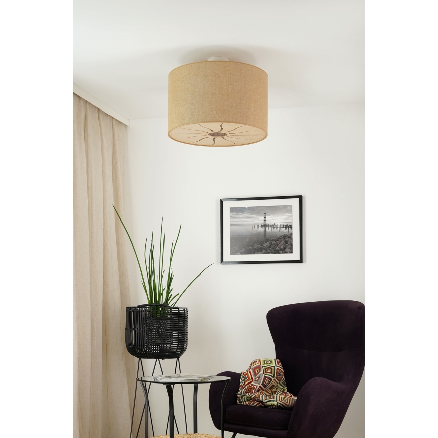 Brilagi - Plafon COUNTRY ROLLER 1xE27/15W/230V diâmetro 50 cm bege