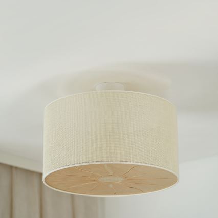 Brilagi - Plafon COUNTRY ROLLER 1xE27/15W/230V diâmetro 50 cm creme