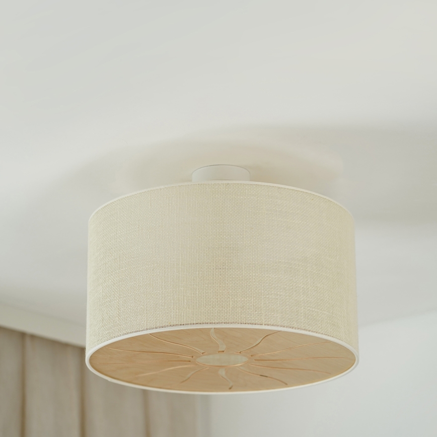 Brilagi - Plafon COUNTRY ROLLER 1xE27/15W/230V diâmetro 50 cm creme