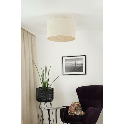 Brilagi - Plafon COUNTRY ROLLER 1xE27/15W/230V diâmetro 50 cm creme