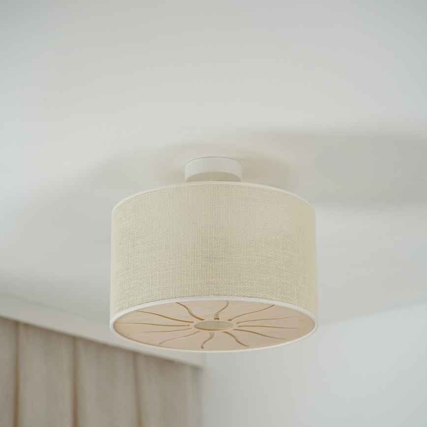 Brilagi - Plafon COUNTRY ROLLER 1xE27/15W/230V diâmetro 45 cm creme