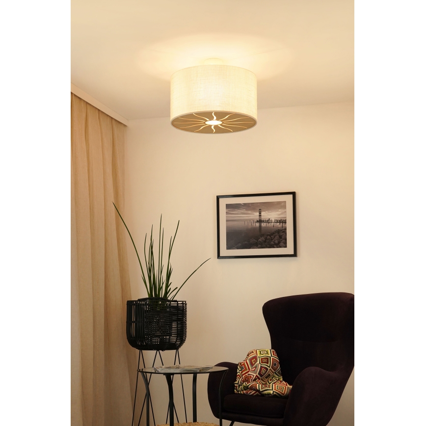 Brilagi - Plafon COUNTRY ROLLER 1xE27/15W/230V diâmetro 45 cm creme