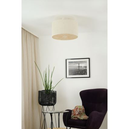 Brilagi - Plafon COUNTRY ROLLER 1xE27/15W/230V diâmetro 45 cm creme