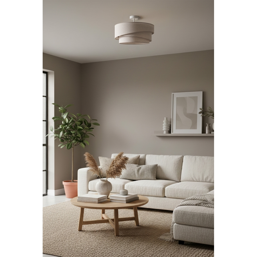 Brilagi - Plafon de tecto ARROW 1xE27/60W/230V diâmetro 45 cm bege