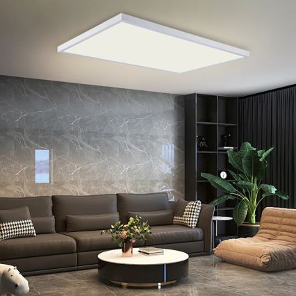 Brilagi - Candeeiro de tecto LED para casa de banho FRAME LED/96W/230V 120x60 cm 3000/4000/6000K IP44 branco