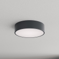 Brilagi - Plafon de tecto para casa de banho com sensor de movimento e de crepúsculo CLARE 2xE27/24W/230V diâmetro 30 cm antracite IP54