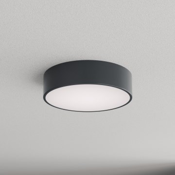 Brilagi - Plafon de tecto para casa de banho com sensor de movimento e de crepúsculo CLARE 2xE27/24W/230V diâmetro 30 cm antracite IP54