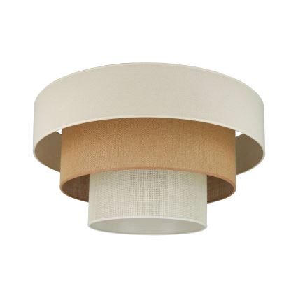 Brilagi - Luminária de teto DENVER LUNETA 1xE27/15W/230V diâmetro 45 cm bege/marrom/creme