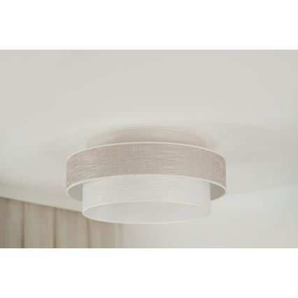 Brilagi - Luminária de teto DOVER SPACE LED/12W/230V diâmetro 50 cm 3000K/4000K/6400K cinza/creme