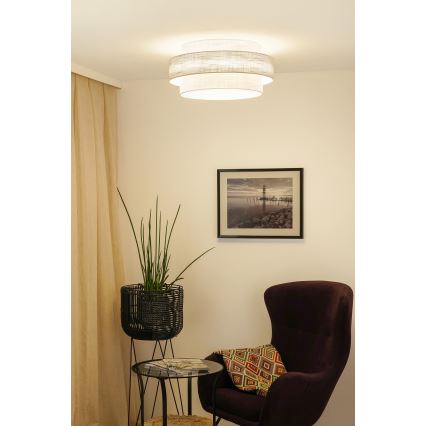 Brilagi - Luminária de teto DOVER SPACE LED/12W/230V diâmetro 50 cm 3000K/4000K/6400K cinza/creme