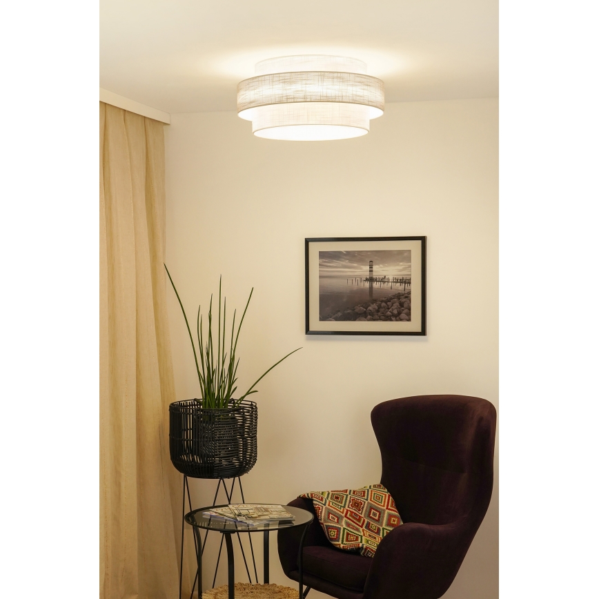 Brilagi - Luminária de teto DOVER SPACE LED/12W/230V diâmetro 50 cm 3000K/4000K/6400K cinza/creme