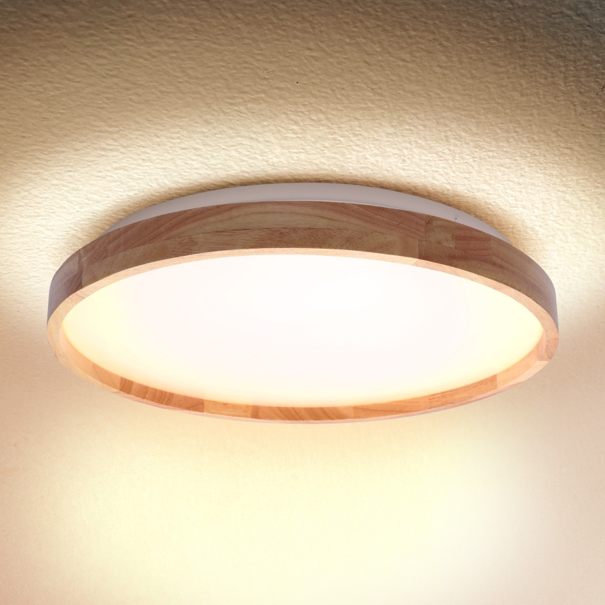 Brilagi - Plafon LED ALSON LED/24W/230V, diâmetro 29,5 cm, carvalho