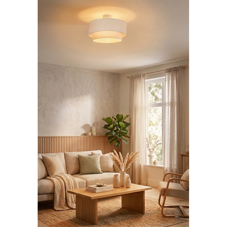 Brilagi - Plafon LED BOHO ECO 1x E27/10W/230V, Ø 40 cm, creme