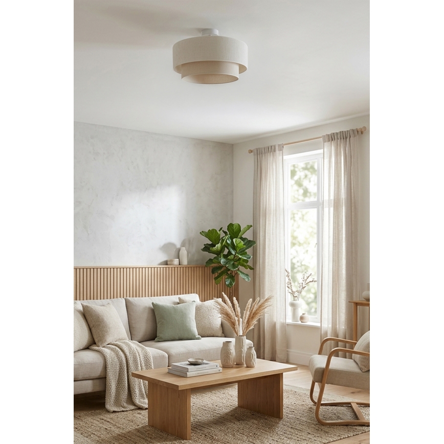 Brilagi - Plafon LED BOHO ECO 1x E27/10W/230V, Ø 40 cm, creme