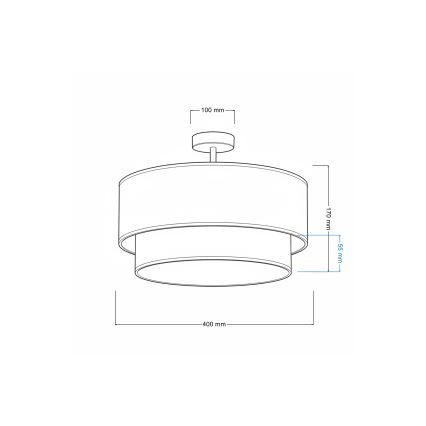 Brilagi - Plafon LED BOHO ECO 1x E27/10W/230V, Ø 40 cm, creme
