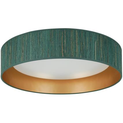 Brilagi - Plafon LED BOSTON ROLLER LED/24W/230V Ø 45 cm palha verde/dourado