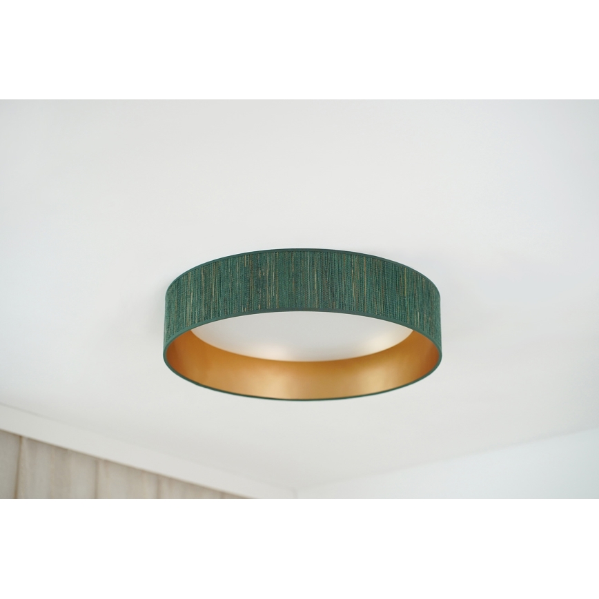 Brilagi - Plafon LED BOSTON ROLLER LED/24W/230V Ø 45 cm palha verde/dourado