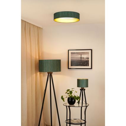 Brilagi - Plafon LED BOSTON ROLLER LED/24W/230V Ø 45 cm palha verde/dourado