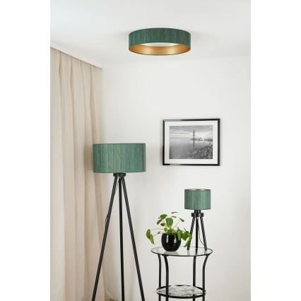 Brilagi - Plafon LED BOSTON ROLLER LED/24W/230V Ø 45 cm palha verde/dourado