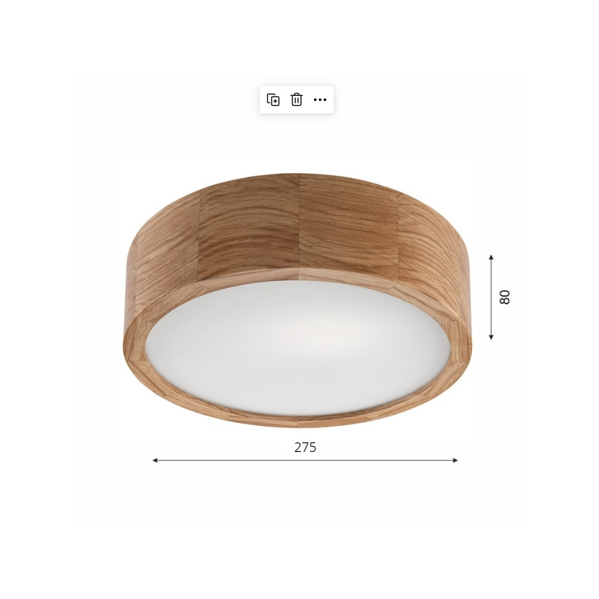 Brilagi - Luminária de Teto LED CARVALHO 1xE27/60W/230V carvalho diâmetro 27,5 cm
