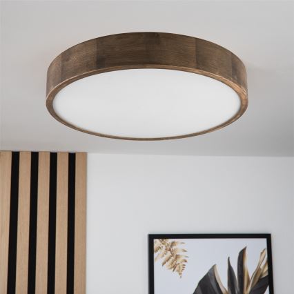 Brilagi - Luminária de Teto LED CARVALHO 3xE27/60W/230V carvalho nogueira diâmetro 47 cm