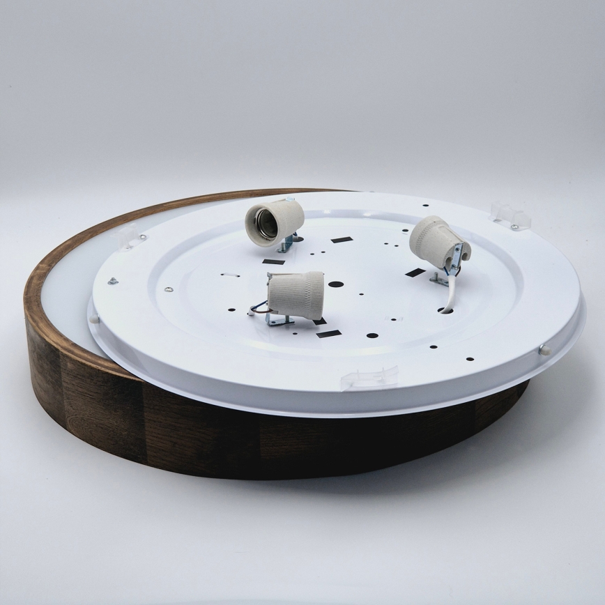 Brilagi - Luminária de Teto LED CARVALHO 3xE27/60W/230V carvalho nogueira diâmetro 47 cm