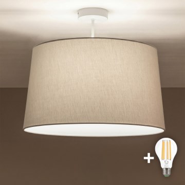 Brilagi - Plafon LED CERIA 1xE27/60W/230V Ø 45 cm branco/cinza