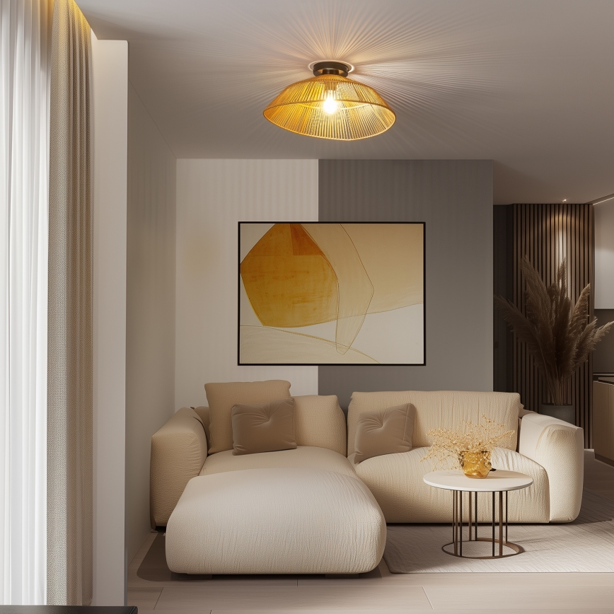 Brilagi - Plafon LED CERIA BOHO 1xE27/40W/230V Ø 50 cm castanho