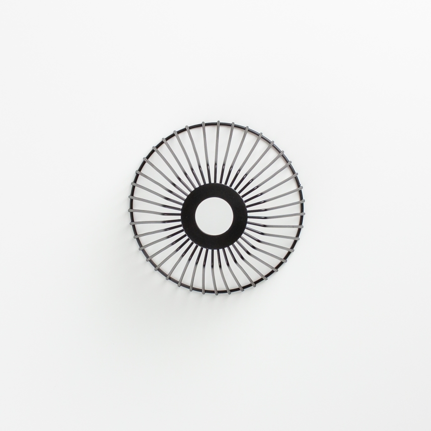 Brilagi - Plafon LED CERIA WIRE 1xE27/40W/230V Ø 21 cm preto/carvalho