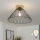 Brilagi - Plafon LED de montagem superficial CERIA WIRE 1xE27/40W/230V diâmetro 45 cm preto/carvalho