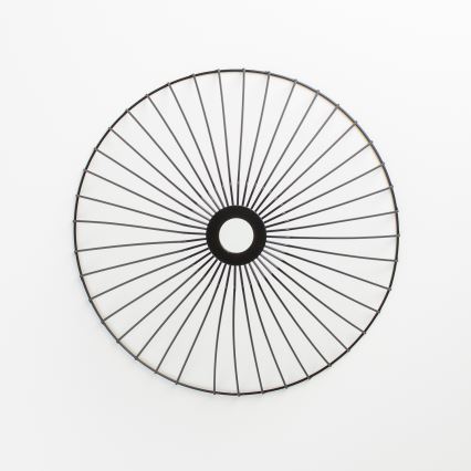 Brilagi - Plafon LED de montagem superficial CERIA WIRE 1xE27/40W/230V diâmetro 45 cm preto/carvalho