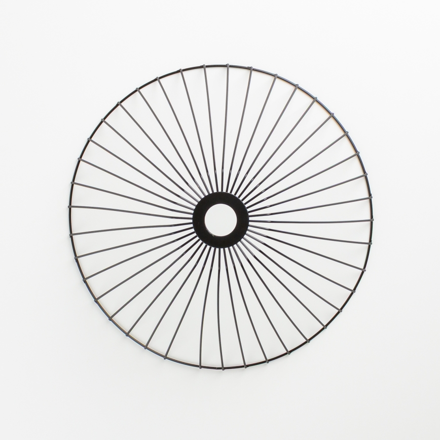 Brilagi - Plafon LED de montagem superficial CERIA WIRE 1xE27/40W/230V diâmetro 45 cm preto/carvalho