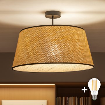 Brilagi - Plafon LED de Sobrepor CERIA 1xE27/60W/230V Ø 50 cm preto/bege