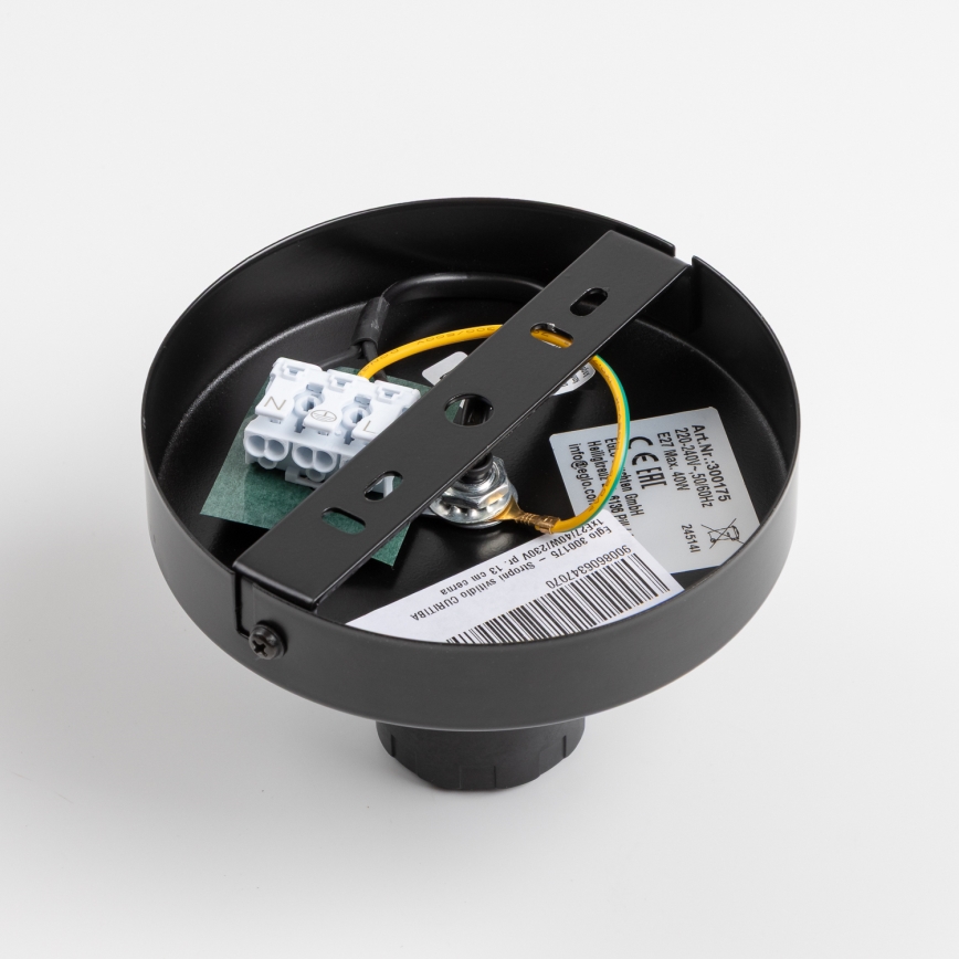 Brilagi - Plafon LED de teto aplicável CERIA BOHO 1xE27/40W/230V Ø 50 cm preto/castanho