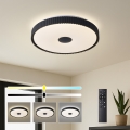 Brilagi - Plafon LED dimável CORVO LED/72W/230V 3000-6000K preto Ø 50 cm + controlo remoto