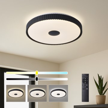 Brilagi - Plafon LED dimável CORVO LED/72W/230V 3000-6000K preto Ø 50 cm + controlo remoto