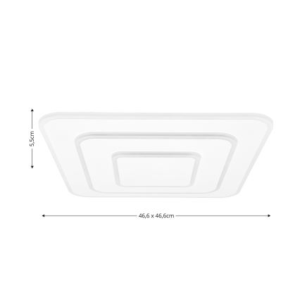 Brilagi - Luminária de teto LED dimmerizável MODERN LED/72W/230V 2700-6500K 46,6x46,6 cm + controlo remoto