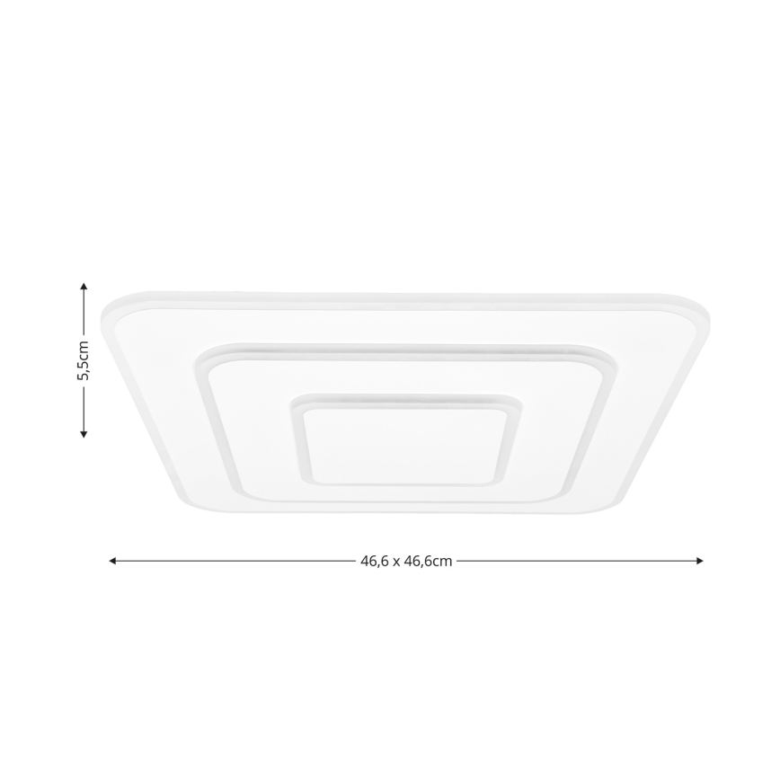 Brilagi - Luminária de teto LED dimmerizável MODERN LED/72W/230V 2700-6500K 46,6x46,6 cm + controlo remoto