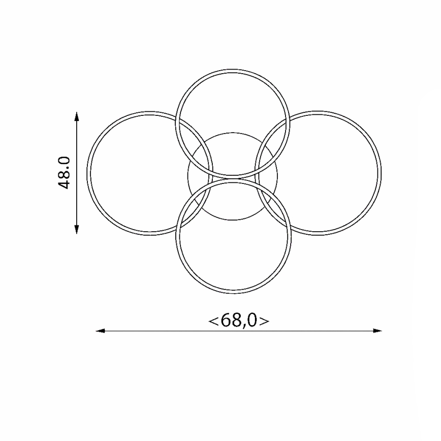 Brilagi - Plafon LED regulável ORBITS LED/49W/230V 3000-6000K + comando à distância