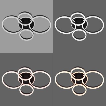 Brilagi - Luminária de teto LED dimável ORBITS LED/52W/230V 3000-6000K + controlo remoto