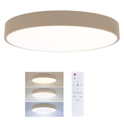 Brilagi - Candeeiro de tecto LED dimerizável POOL LED/50W/230V 3000–6000K Ø40 cm bege + controlo remoto