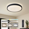 Brilagi - Plafon LED dimerizável CORVO LED/72W/230V 3000-6000K preto Ø 50 cm + comando remoto